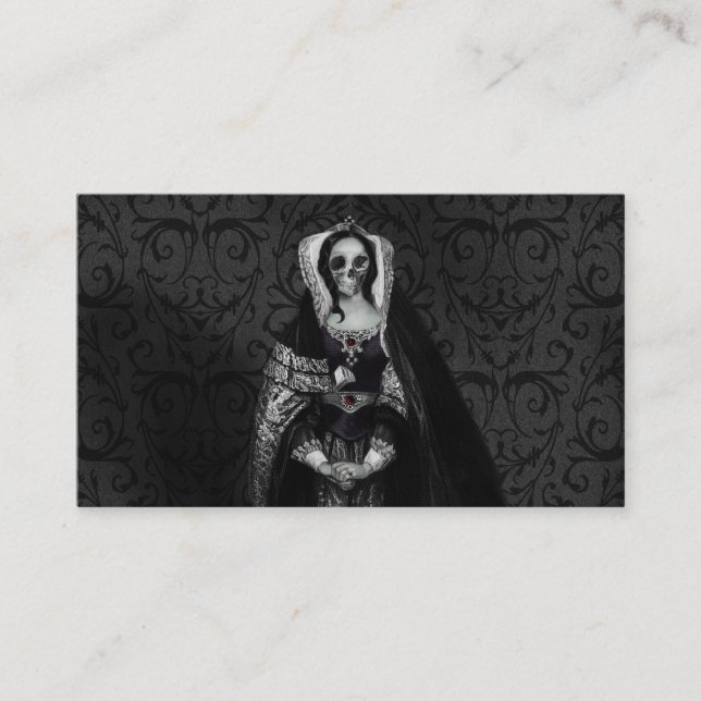 Carte De Visite Madame gothique de crâne (Devant)