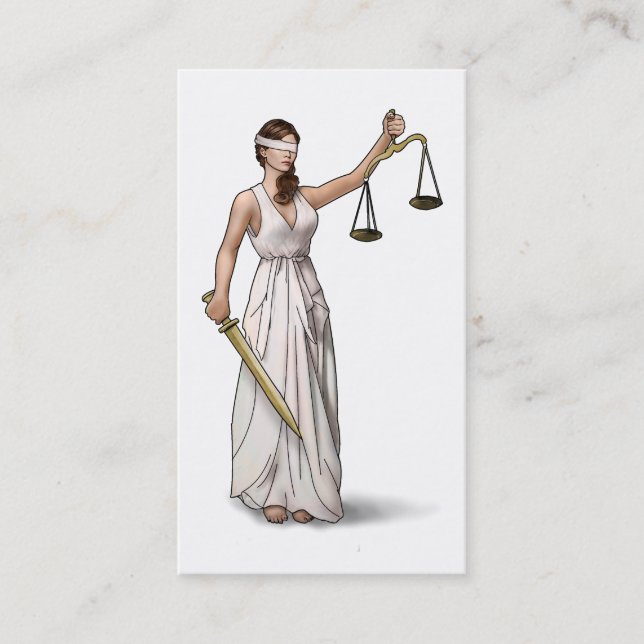 Carte De Visite Madame Justice Illustration (Devant)