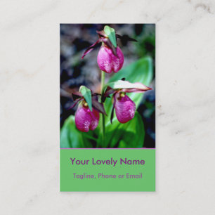 Carte De Visite Madame pantoufle I, plaisir vert magenta rose de
