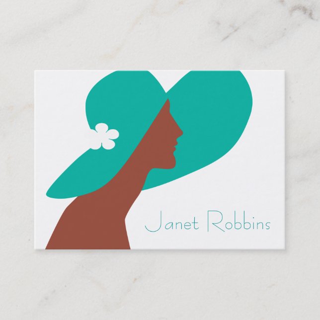 Carte De Visite Madame Profile Card Green de Deco (Devant)