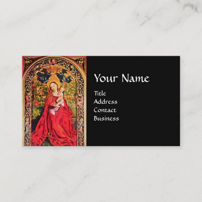 Carte De Visite MADONNA DU BOWER ROSE, Black Pearl (Devant)