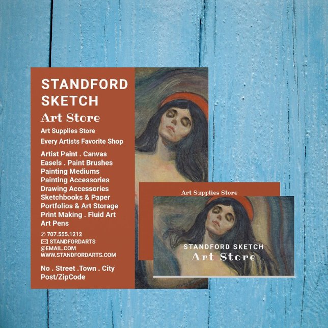 Carte De Visite Madonna Par Edvard Munch, Magasin De Fournitures D (Créateur téléchargé)