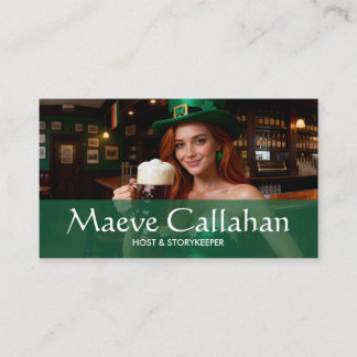 Carte De Visite Maeve in Emerald Corset Irish Pub St Patrick's Day