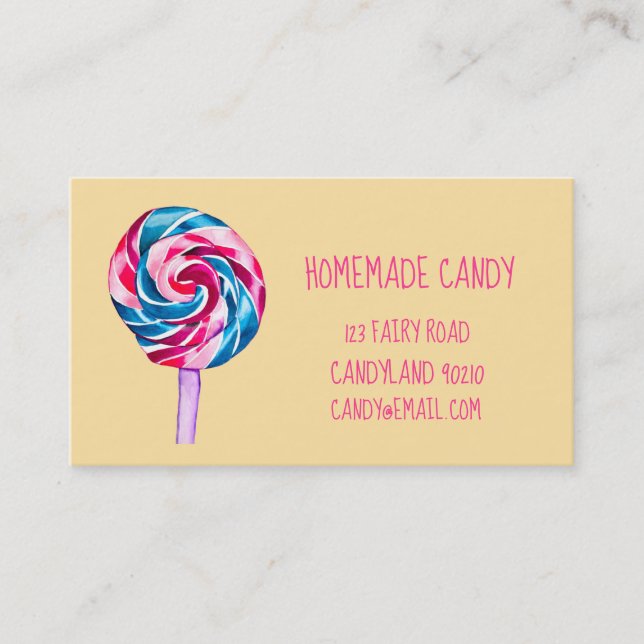 Carte De Visite Magasin Candyland Candy (Devant)
