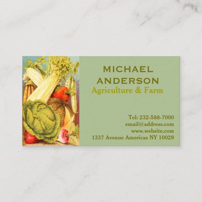 Carte De Visite Magasin d'agriculture, de ferme et de veg (Devant)