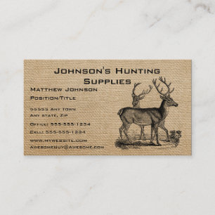 Carte De Visite Magasin d'approvisionnement de chasse de cerfs
