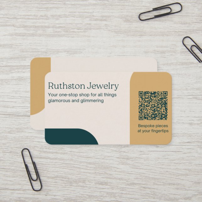 Carte De Visite Magasin de bijoux (Devant/Arrière en situation)