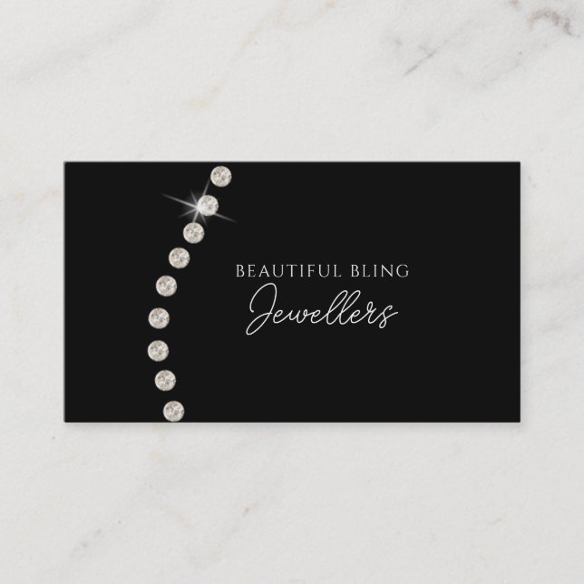 Carte De Visite Magasin de bijoux Diamond Bling (Devant)
