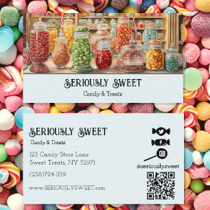 Carte De Visite Magasin de Bonbons Nostalgique et Coloré