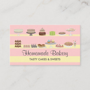 Carte De Visite Magasin de bonbons sucrés gâteaux de boulangerie t