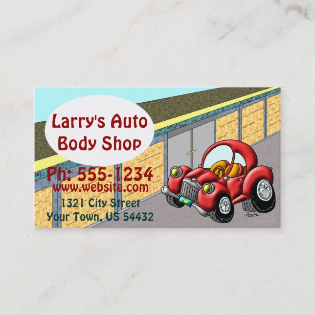 Carte De Visite Magasin de carrosserie automatique (Devant)