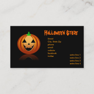 Carte De Visite Magasin de Halloween