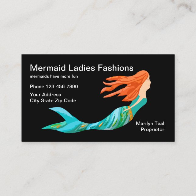 Carte De Visite Magasin De Mode Et De Vêtements Pour Dames (Devant)