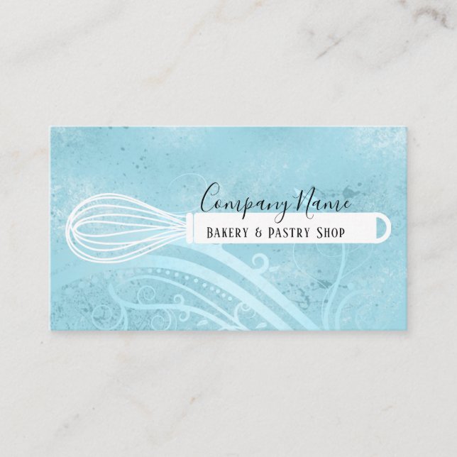 Carte De Visite Magasin de pâtisserie élégant de la boulangerie | (Devant)