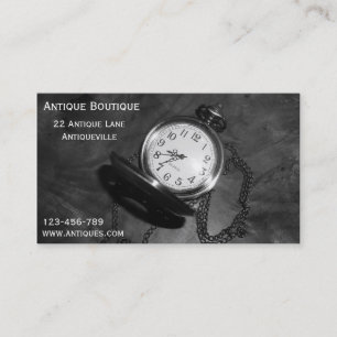 Carte De Visite Magasin de produits Vintages d'antiquité ou distr