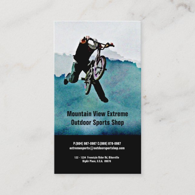 Carte De Visite Magasin de vélos ou magasin de sport extérieur (Devant)