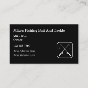 Carte De Visite Magasin de vente au détail d'appâts de pêche