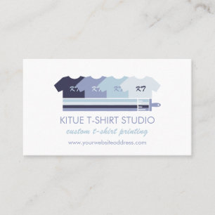 Carte De Visite Magasin de vêtements bleus Impression à la demande