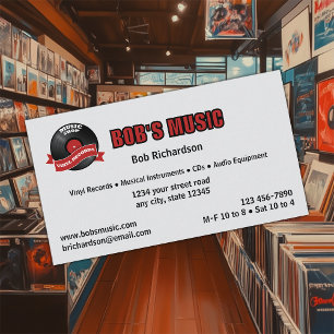 Carte De Visite Magasin d'enregistrements