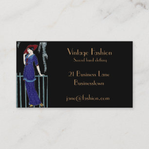 Carte De Visite Magasin d'habillement vintage d'occasion de mode