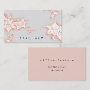 Carte De Visite Magasin Floral De Bijoux Roses Faits De Floriste