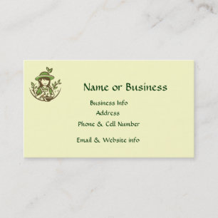 Carte De Visite Magasin ou service de jardinage plante