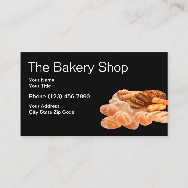 Carte De Visite Magasin simple de boulangerie (Devant)