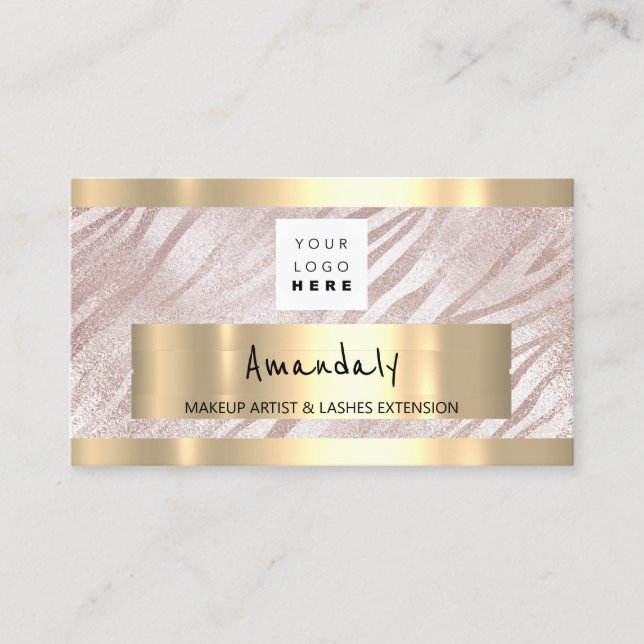 Carte De Visite Magasinez QR CODE Logo Métallurgique rose clair (Devant)