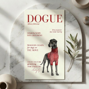 Carte de visite Magazine Dogue Grand Danois ivoire