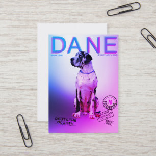 Carte De Visite Magazine Style Grand Danois 