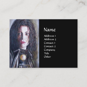 Carte De Visite MAGDALEN noir blanc jaune