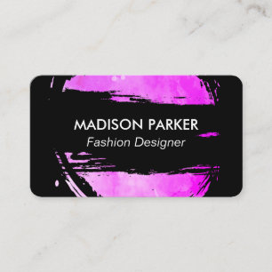Carte De Visite Magenta brossé et noir