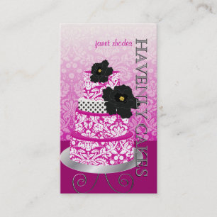 Carte De Visite Magenta de PixDezines+Gâteau/pâtisserie blancs de