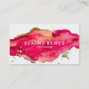 Carte de visite Magenta et Gold Splatter