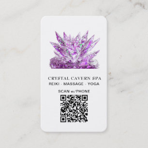 Carte De Visite *~* Magenta Magenta QR Crystal Sparkling