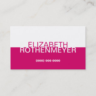 Carte de visite magenta simple de panneau