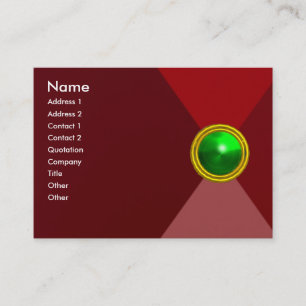 Carte De Visite MAGIC EMERALD, vert rose rouge vif