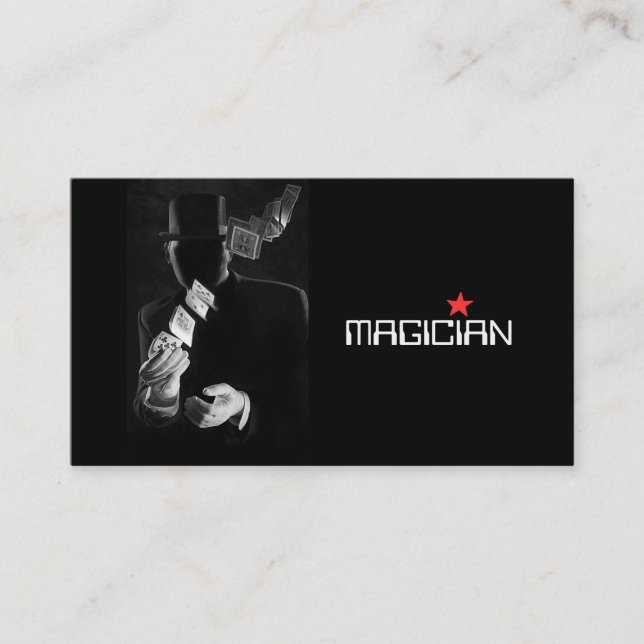 Carte De Visite Magicien Card Poker Trick Entertainment (Devant)