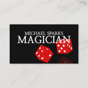 Carte De Visite Magicien, Casino, Poker, Concessionnaire, Divertis