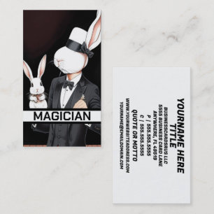 Carte De Visite Magicien de lapin