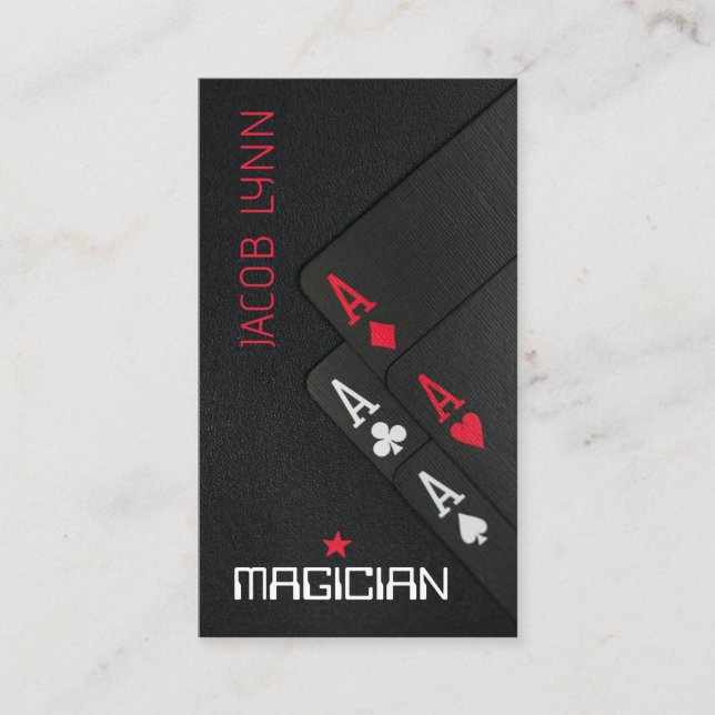 Carte De Visite Magicien Poker (Devant)