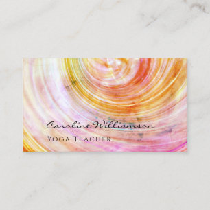 Carte De Visite Magie mystique Blush Pink Shell Yoga enseignant