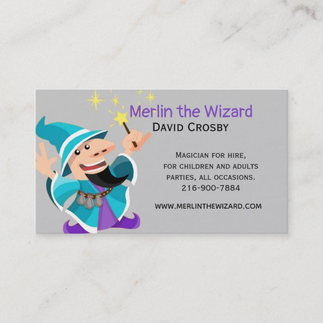 Carte de visite magique de magicien (Devant)
