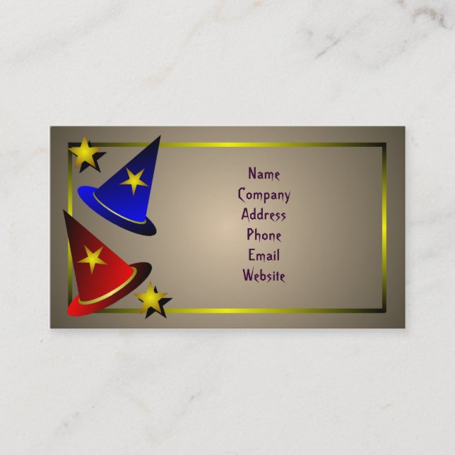 Carte de visite magique de magicien (Devant)