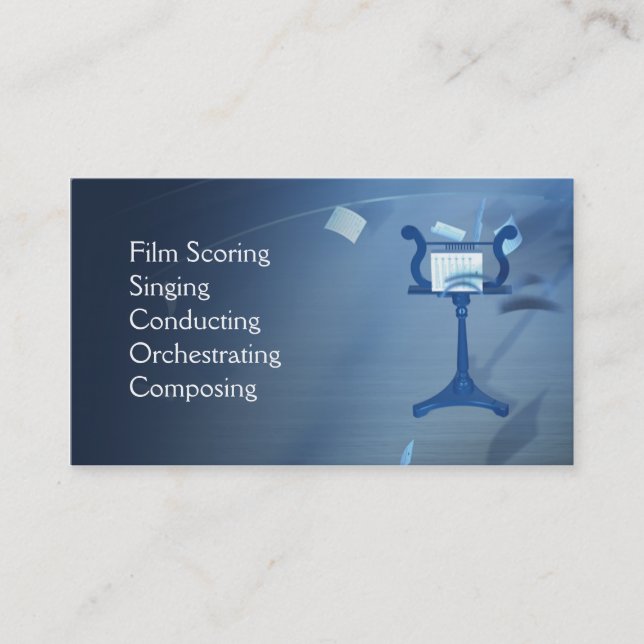 Carte de visite magique de symphonie (Devant)