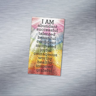 Carte De Visite Magnétique Affirmations positives Rainbow 