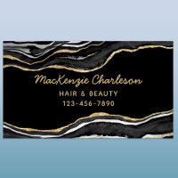 Agate Marbre Noir Paillettes Or