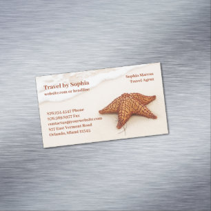 Carte De Visite Magnétique Agence de Voyage Starfish