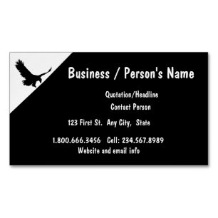 Carte De Visite Magnétique Aigle Silhouette Oiseau Nature Animal Custom
