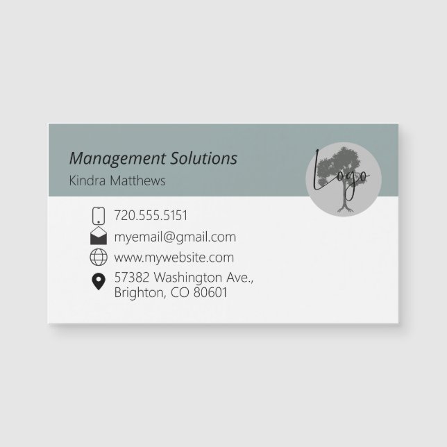 Carte de visite magnétique ajouter le logo (Devant)